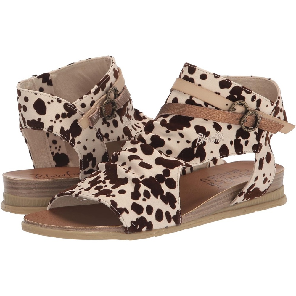 Blowfish Women's Brown and Cream Sandals